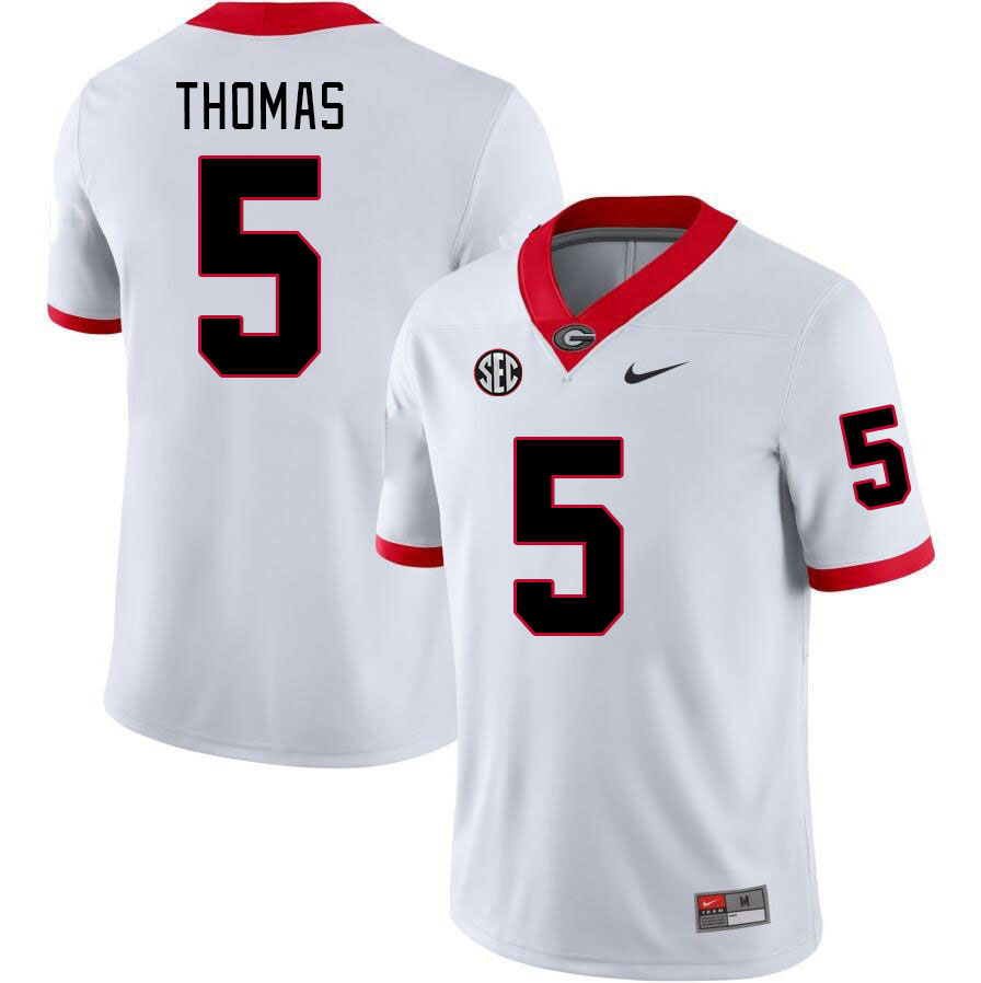 Men #5 Rara Thomas Georgia Bulldogs College Football Jerseys Stitched-White